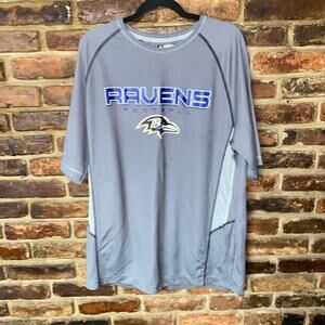 NFL Baltimore Ravens Gray Short Sleeve Graphic T-Shirt Men's Size XL